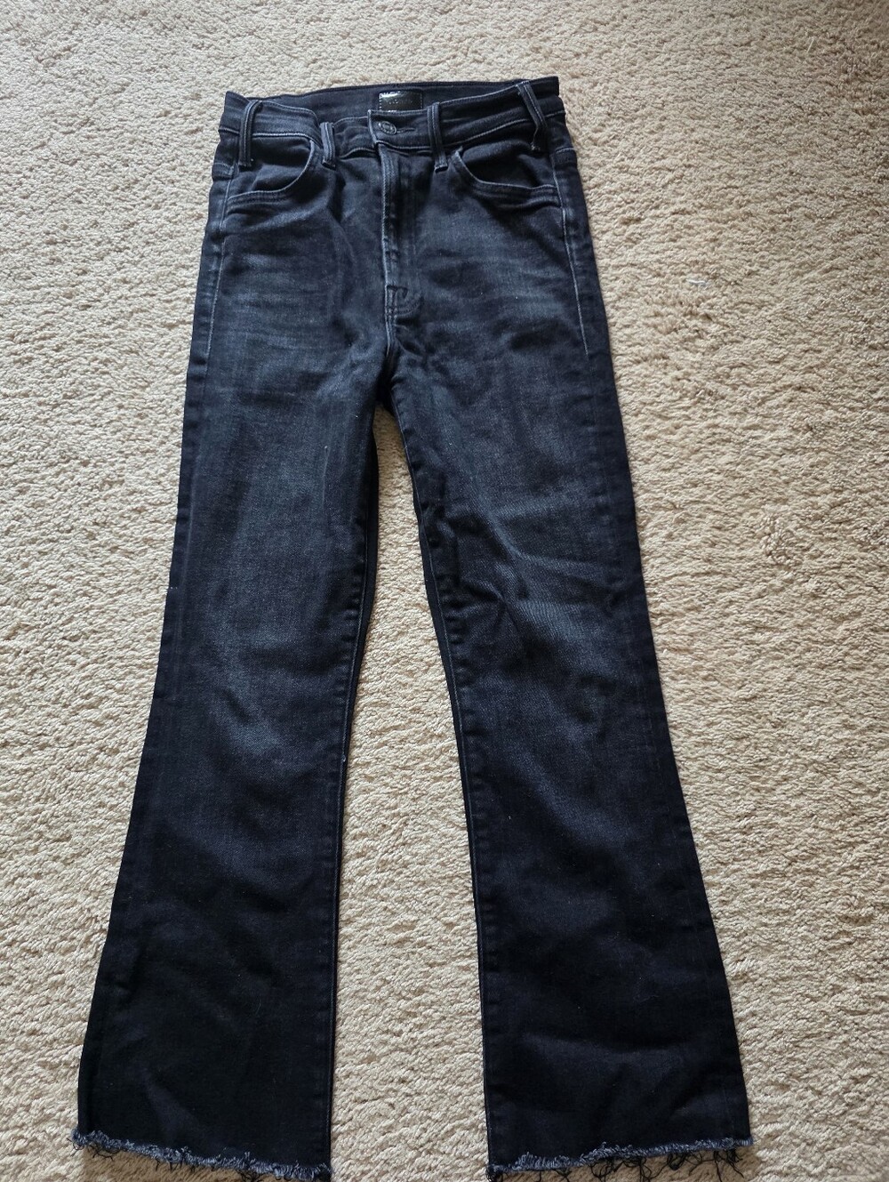 MOTHER Lil Hustler The Ankle Fray Jeans in Encounters at Night Sz 25